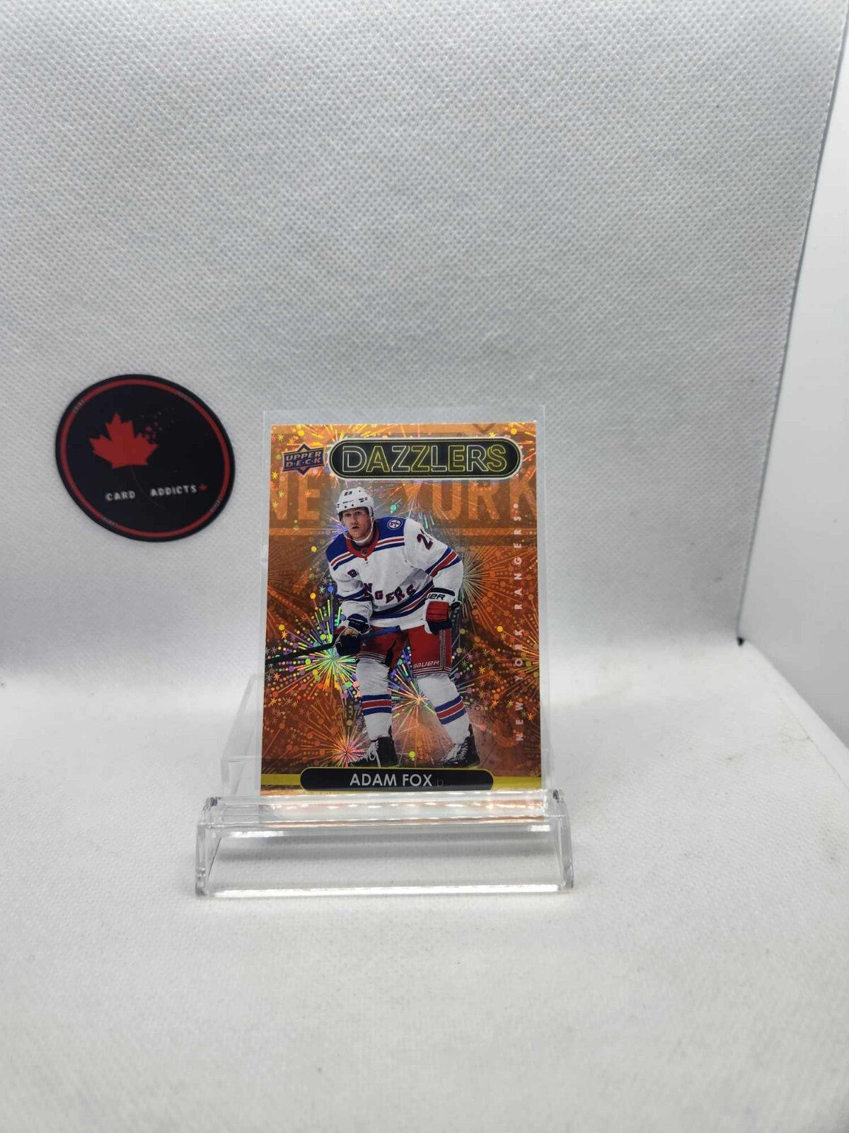 Adam Fox 2021-22 Upper Deck Series 2 Dazzlers Orange DZ-81