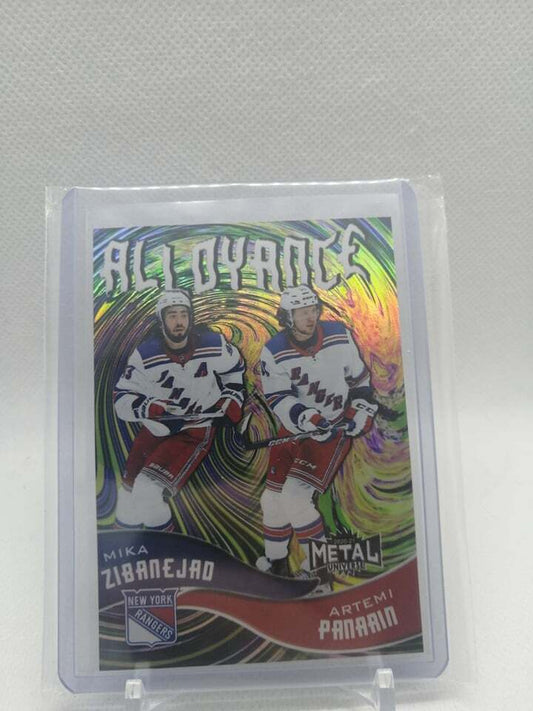 2020-21 Metal Universe Alloyance #AL12 Mika Zibanejad/Artemi Panarin NY Ranger