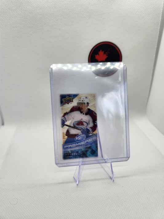 2022-23 UD ICE Hockey Ben Meyers Mini ICE Premieres Avalanche MI-4 Gold /99