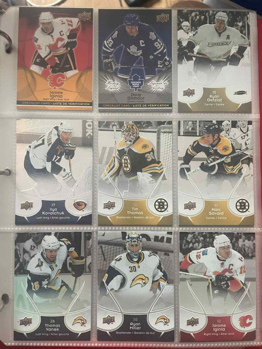 2009-10 McDonald's Upper Deck Hockey Complete Master Set 100 Cards Set REF I