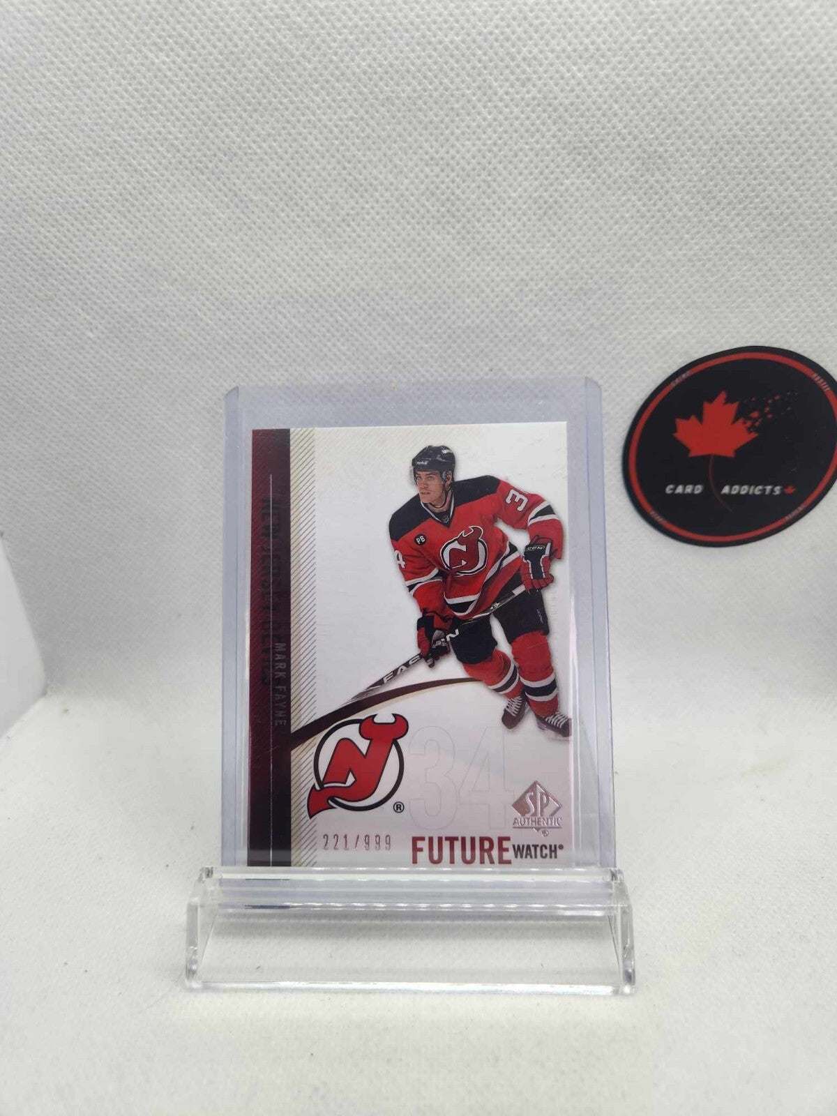 2010-11 SP Authentic Future Watch 180 / 999 Mark Fayne Rookie RC