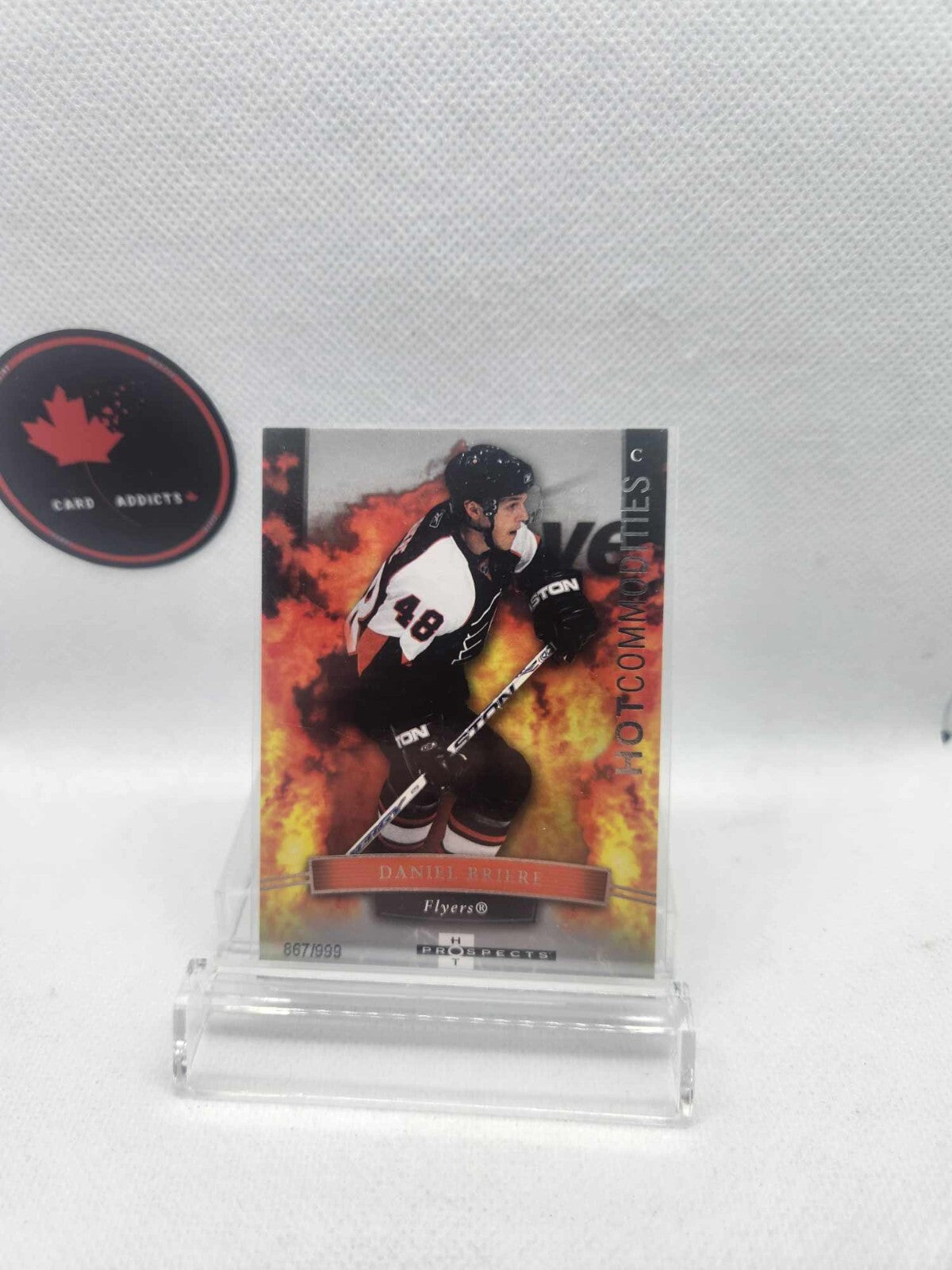 2007-08 Fleer Hot Prospects Commodities Red Daniel Briere /100 #108 Philadelphia
