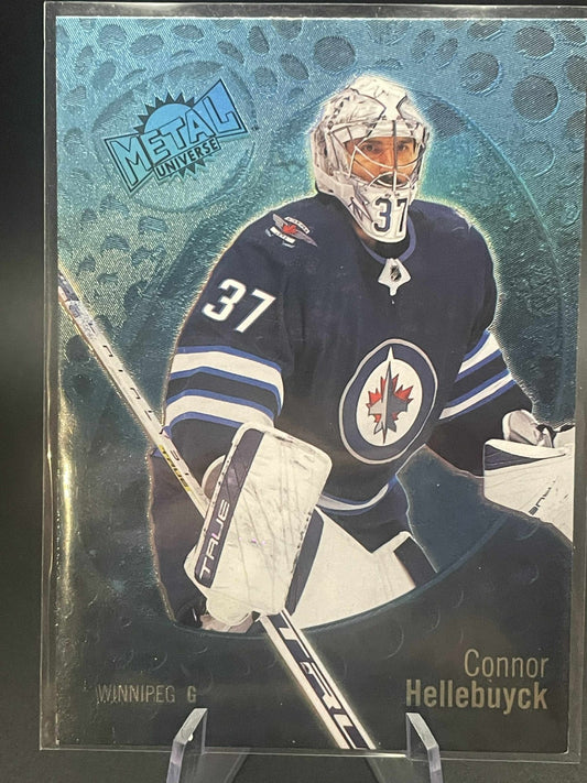 Connor Hellebuyck Winnipeg Jets 2022-23 Metal Universe Blue #48