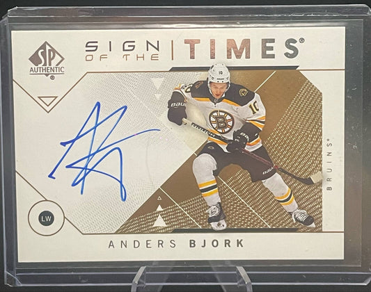 2018-19 SP Authentic Sign of the Times Auto Anders Bjork #SOTT-AB Boston Bruins