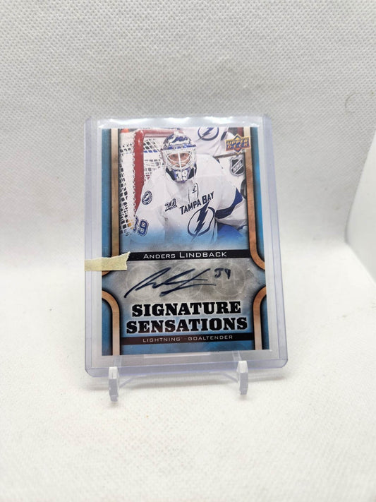 2013-14 UD ANDERS LINDBACK #SS-AL SIGNATURE SENSATIONS AUTO LIGHTNING