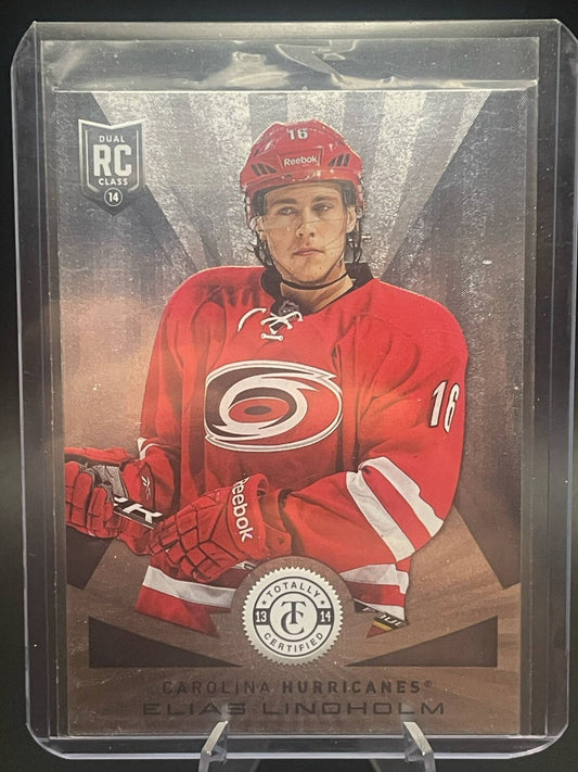 2013-14 Totally Certified Elias Lindholm RC #236 Carolina Hurricanes