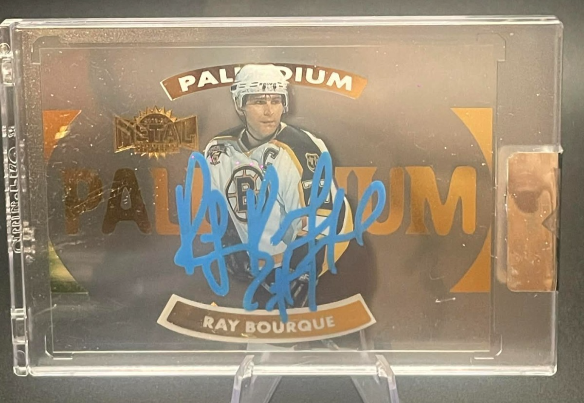RAY BOURQUE 2019-20 Clear Cut AUTO Palladium SP Upper Deck UD Metal #T-RB Boston