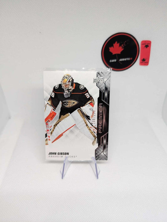 2019-20 Premier #15 John Gibson Ducks Veteran Base /299