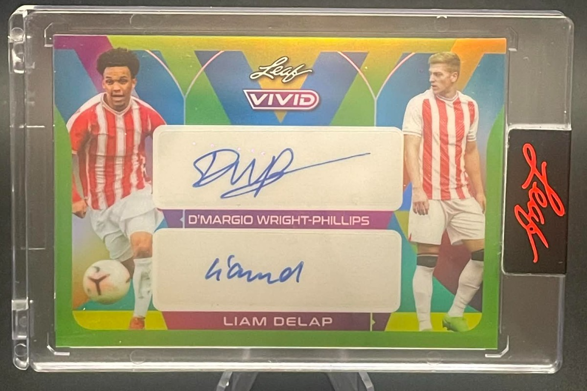 2022 LEAF VIVID #DA-21 D'MARGIO WRIGHT-PHILLIPS/LIAM DELAP DUAL AUTO GREEN /4