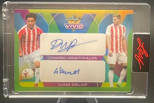 2022 LEAF VIVID #DA-21 D'MARGIO WRIGHT-PHILLIPS/LIAM DELAP DUAL AUTO GREEN /4