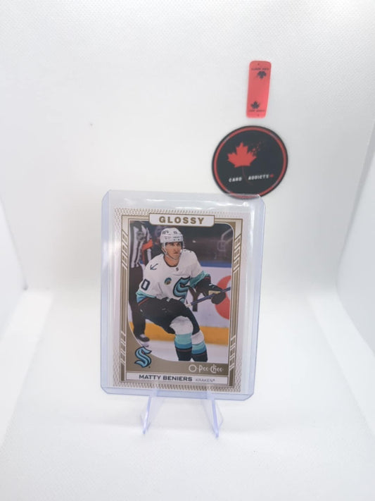 Matty Beniers Upper Deck O-Pee-Chee Glossy Gold #R-33 Golden Knights 2023-24