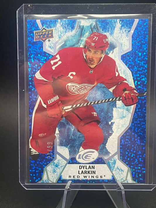 Dylan Larkin 2021-22 Upper Deck Ice Royal Blue /99