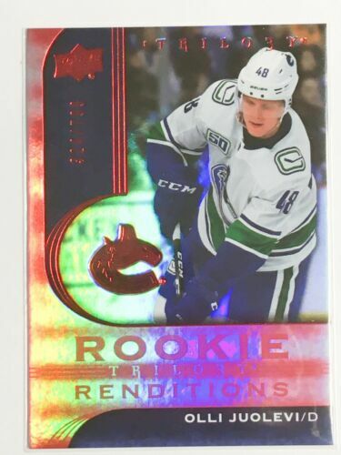 2020-21 UD Trilogy Rookie Renditions Red Foil Olli Juolevi /799 #RR-24