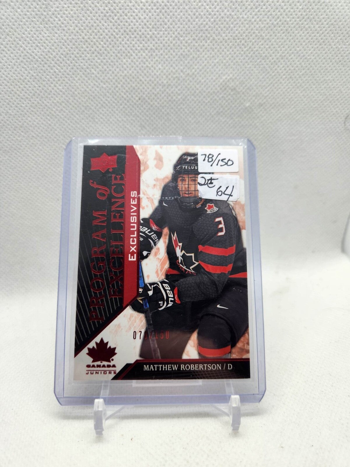 Matthew Robertson #135 2019 Team Canada Program of Excellence Exclusives /125
