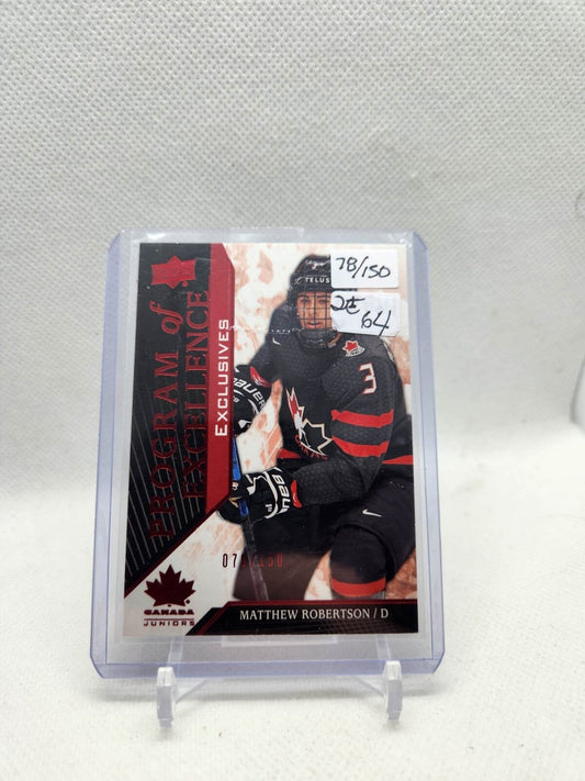 Matthew Robertson #135 2019 Team Canada Program of Excellence Exclusives /125