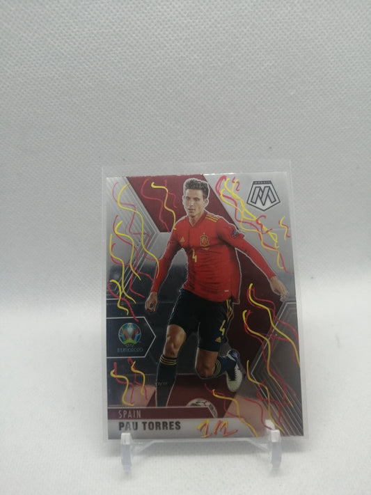 2020-21 Panini UEFA Euro Mosaic Pau Torres #163 Spain Art Attack Custom 1/1