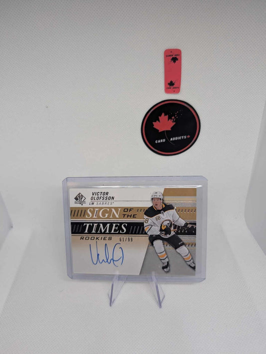 2019 SP Authentic Sign of the Times Rookies /99 Victor Olofsson Rookie Auto RC