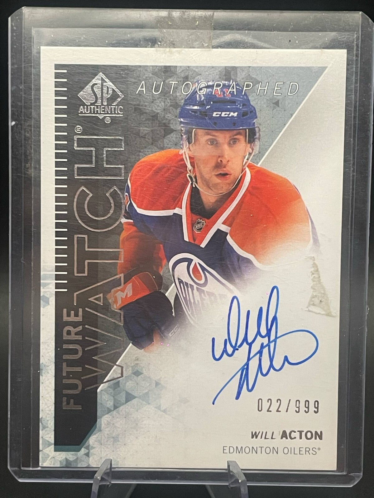 2013-14 UD SP AUTHENTIC WILL ACTON RC AUTO /999 Future Watch Rookie Oilers
