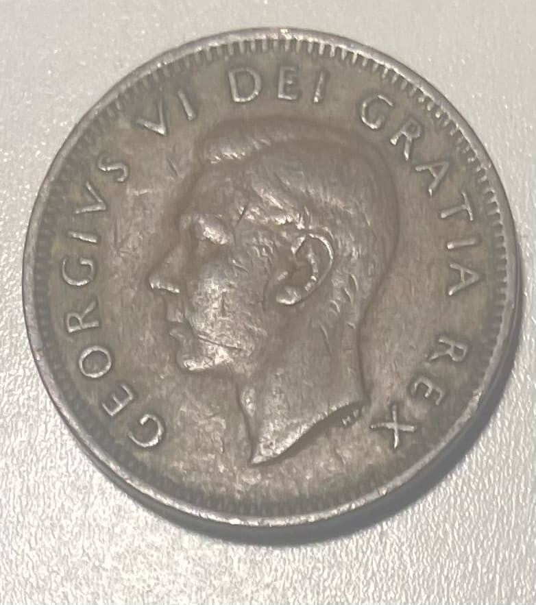 Canada 1950 1 Cent Copper One Canadian Penny REF I