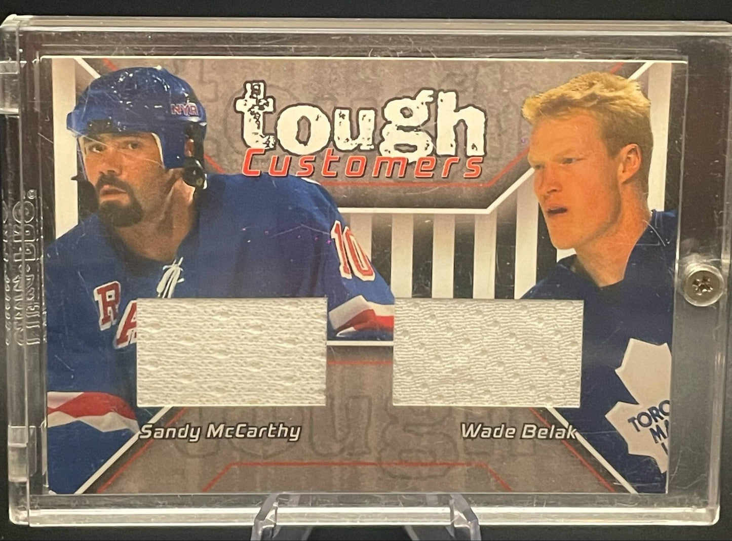 2001/02 IN THE GAME ITG BAP DUAL JERSEY CARD #TC-15 SANDY MCCARTHY WADE BELAK