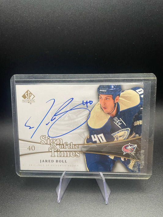 2011-12 UPPER DECK SP AUTHENTIC JARED BOLL SOT-BL SIGN OF THE TIMES AUTO