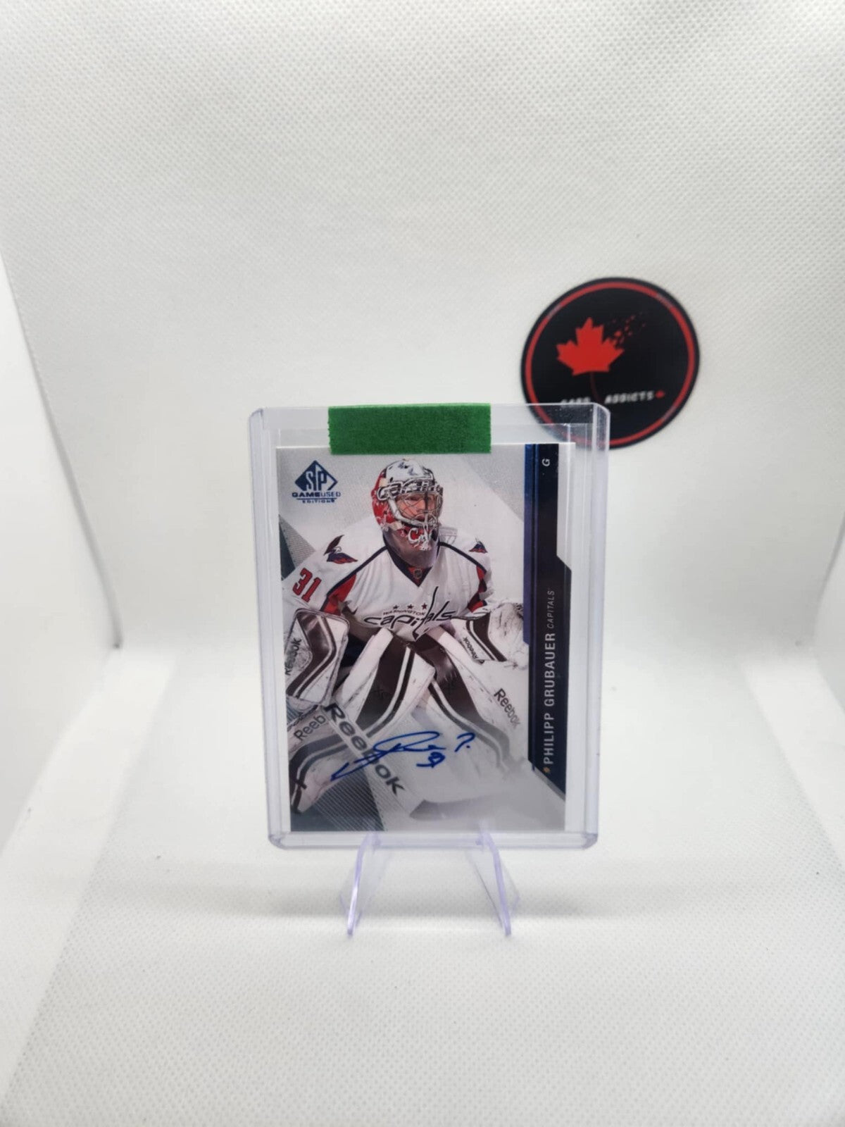 Philipp Grubauer 2014-15 SP Game Used Autographs Blue Auto #45 Washington