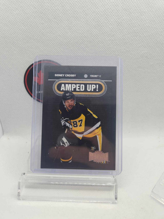 Sidney Crosby AMPED UP 2021-22 NHL Metal Universe Skybox Hockey #AU-30 CARD