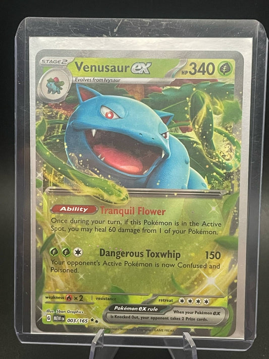 Venusaur EX 3/165 Pokémon TCG Scarlet & Violet 151 Double Rare NM