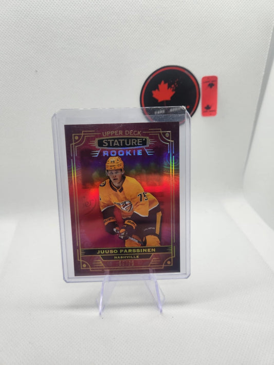 2022-23 Upper Deck Stature Rookies Red /75 Juuso Parssinen #155 Rookie RC