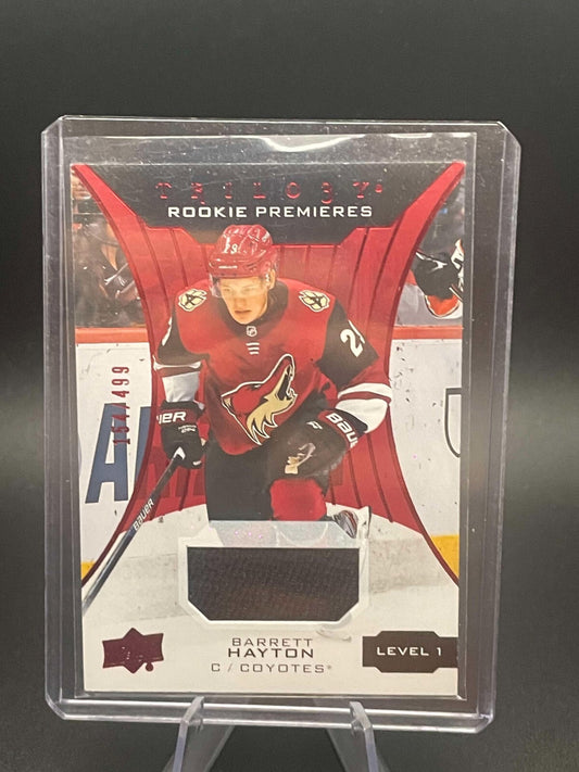 2019-20 UD Trilogy Barrett Hayton Rookie Premieres Jersey /499
