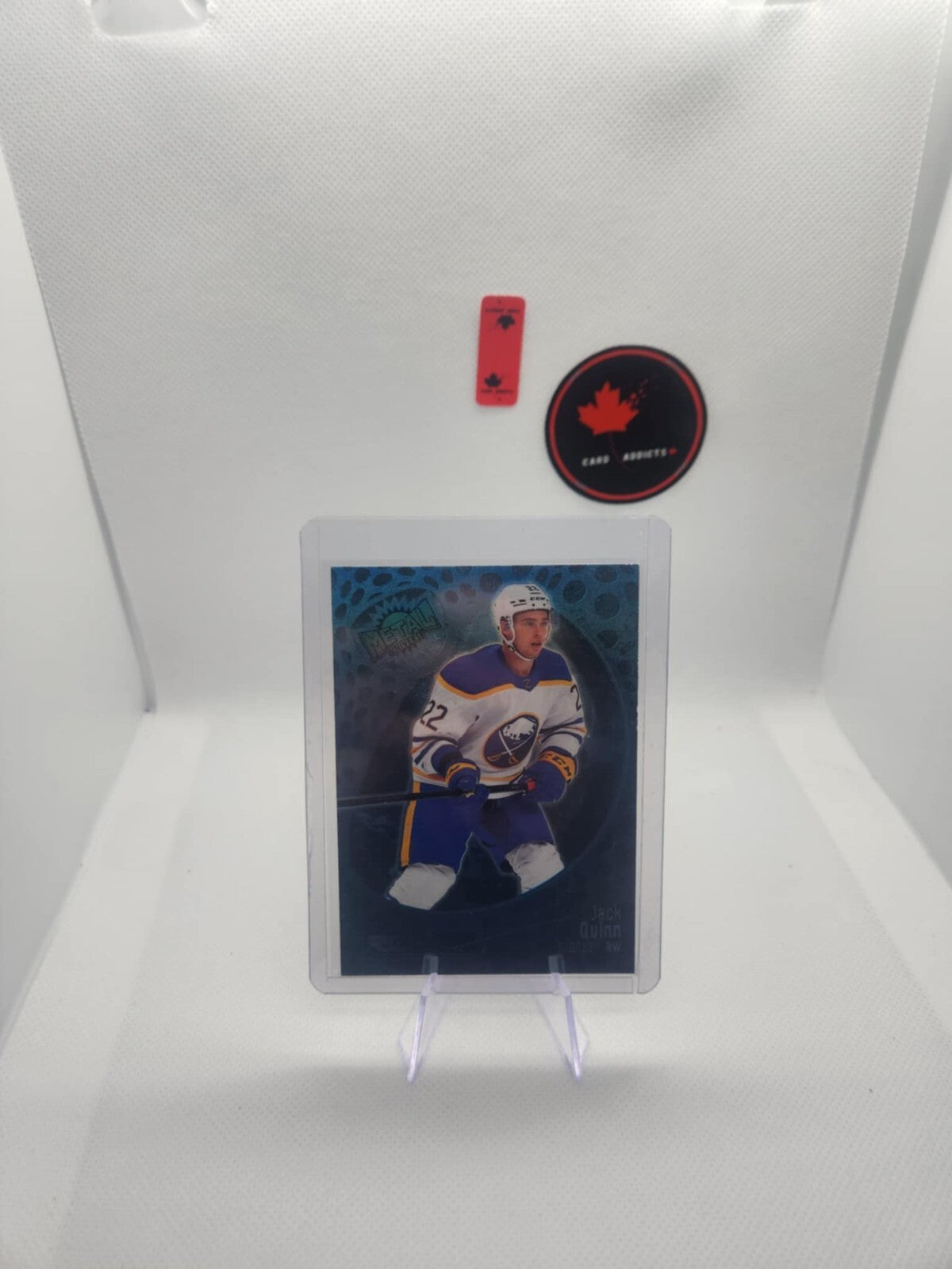 2022-23 Skybox Metal Universe Blue Spectrum Jack Quinn #157 RC Rookie Sabres