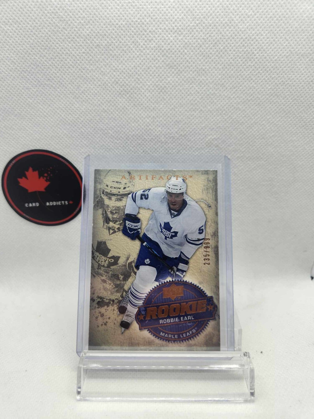 2008-09 Upper Deck Artifacts Robbie Earl Rookie /999 Toronto Maple Leafs #206