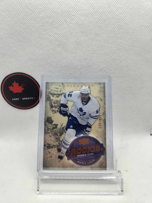 2008-09 Upper Deck Artifacts Robbie Earl Rookie /999 Toronto Maple Leafs #206