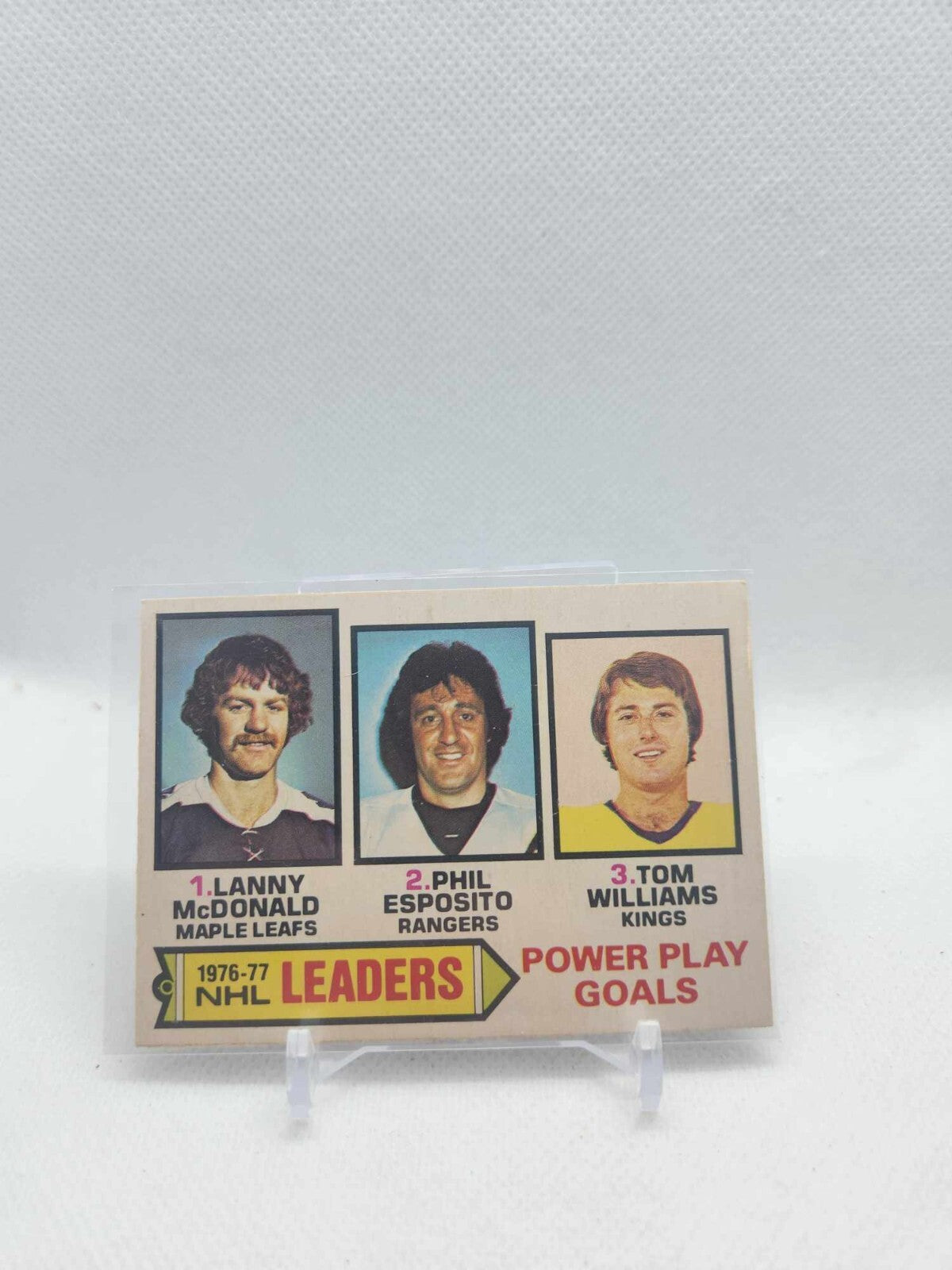 1977-78 Topps 1976-77 Power Play Goals Leaders #5 - McDonald/Esposito/Williams