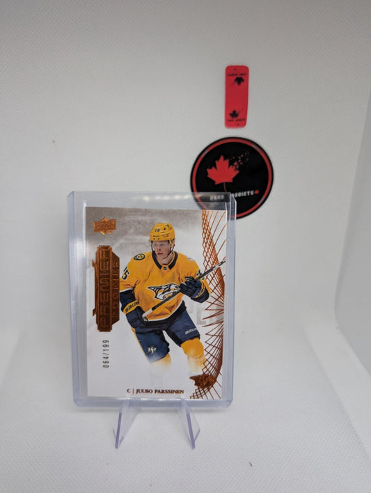 2022-23 Upper Deck Premier Juuso Parssinen Rookie Bronze /199 #116 Predators