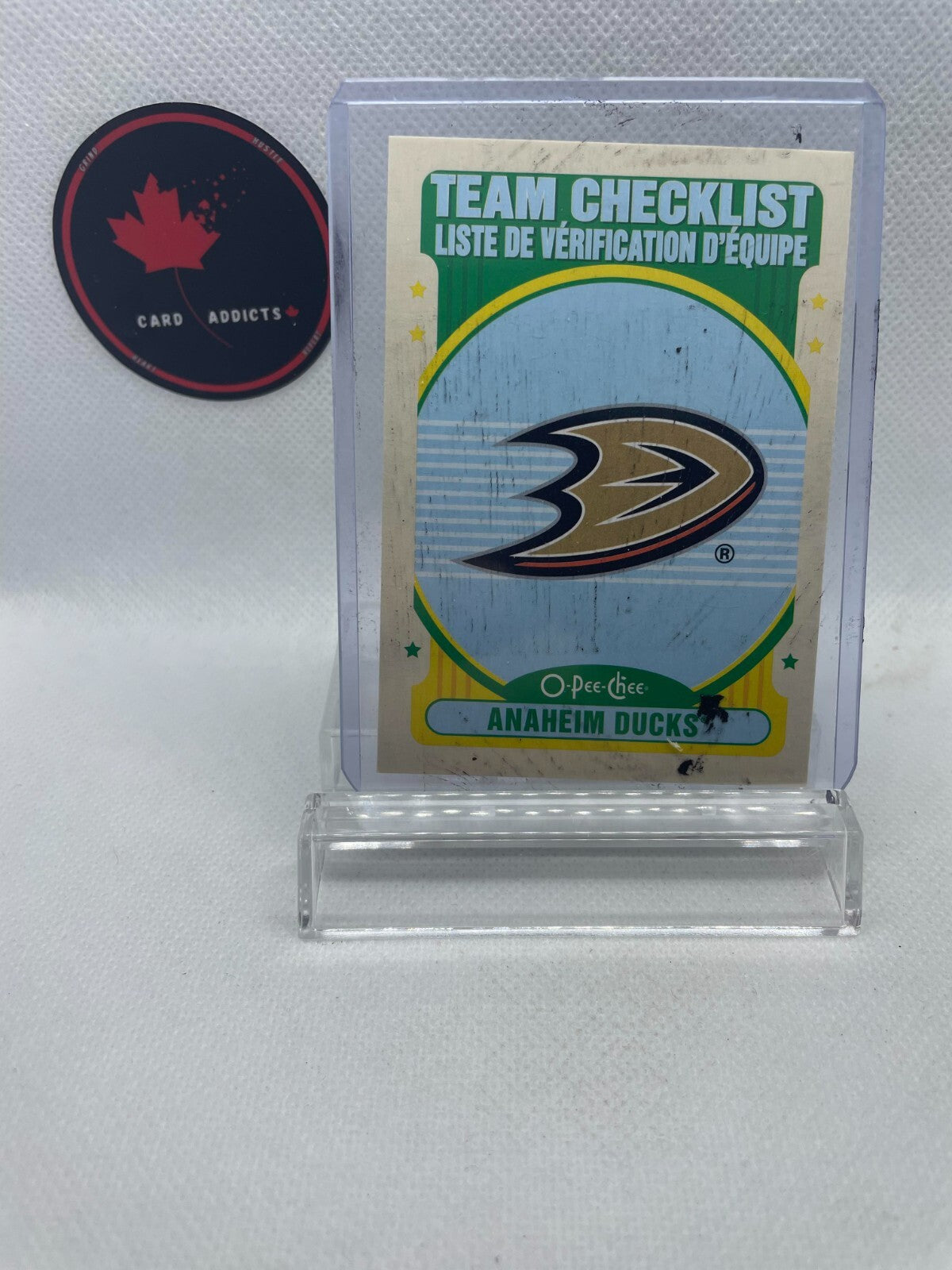2021-22 OPC O-Pee-Chee Retro Team Checklists #551 Anaheim Ducks - Anaheim Ducks