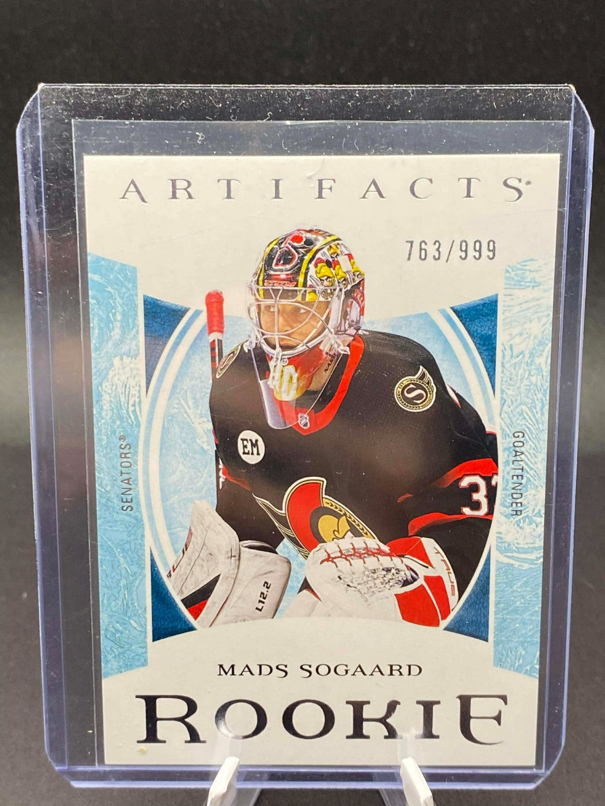 2022-23 Upper Deck Artifacts Mads Sogaard Rookie /999 Ottawa Senators #177