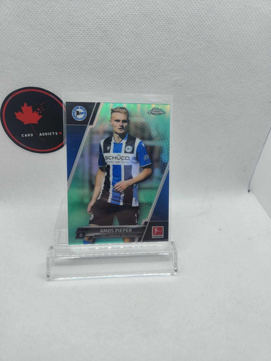 2021-22 Topps Chrome Bundesliga Dsc Amos Pieper Base Aqua Bubble /275