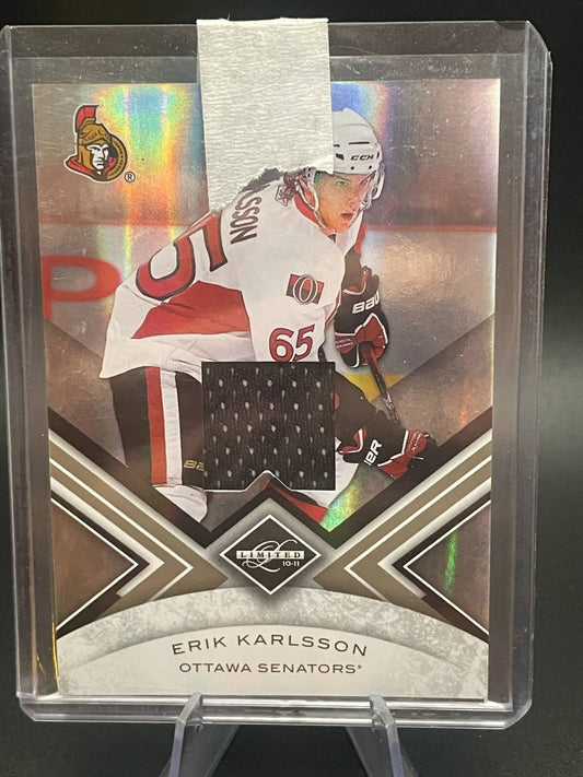 2010-11 Limited Threads Jersey Parallel #100 Erik Karlsson /199 - Senators