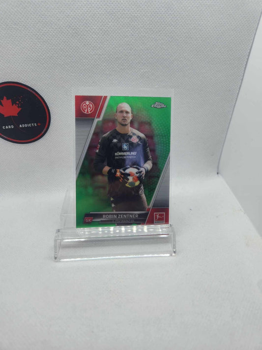 2021-22 Topps Chrome Bundesliga Green Refractor /99 Robin Zentner #72