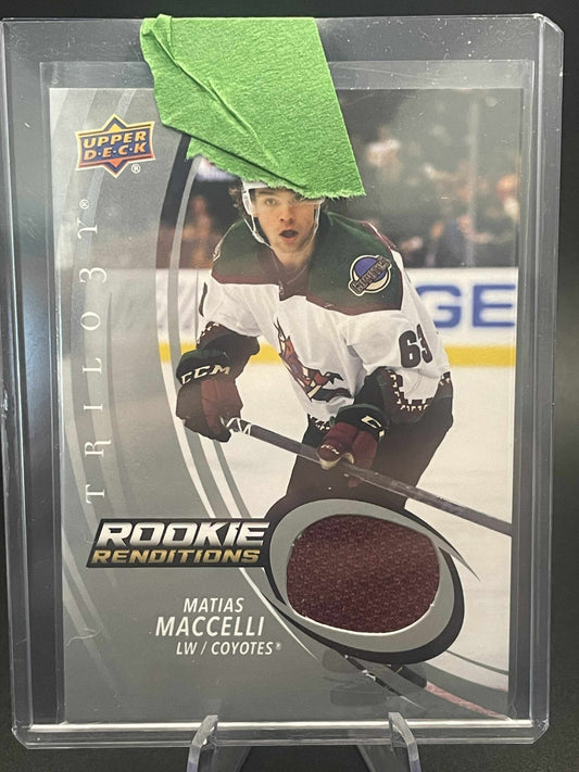 2022-23 UD Trilogy Rookie Renditions Jersey Matias Maccelli Rookie #RR-15