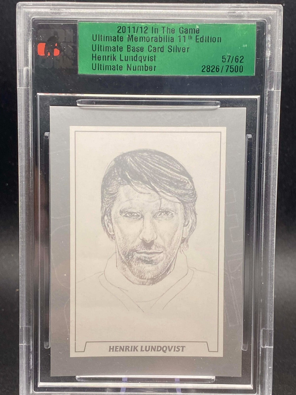 2011 IN THE GAME ULTIMATE MEMORABILIA HENRIK LUNDQVIST BASE CARD SILVER /62