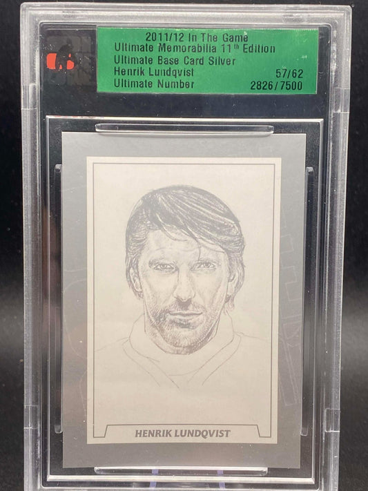 2011 IN THE GAME ULTIMATE MEMORABILIA HENRIK LUNDQVIST BASE CARD SILVER /62