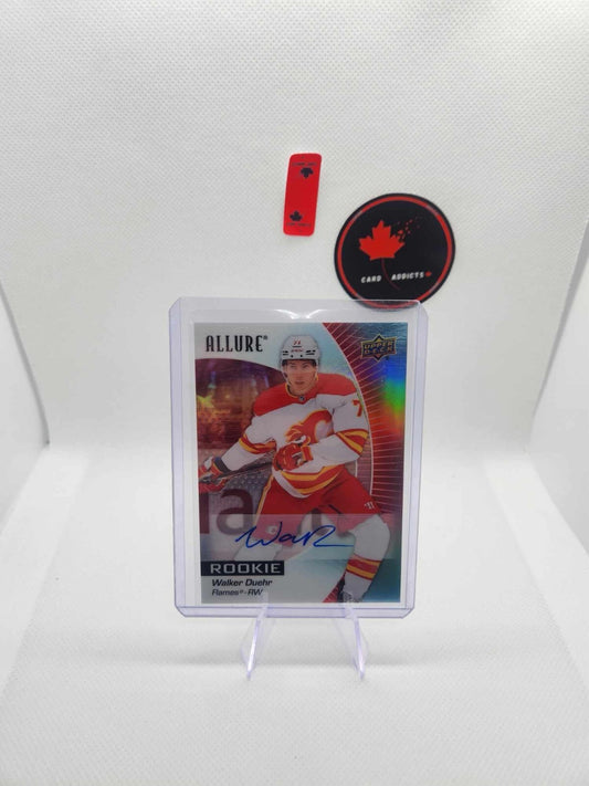 2023-24 UPPER DECK ALLURE ROOKIE RED RAINBOW AUTO FLAMES WALKER DUEHR #118