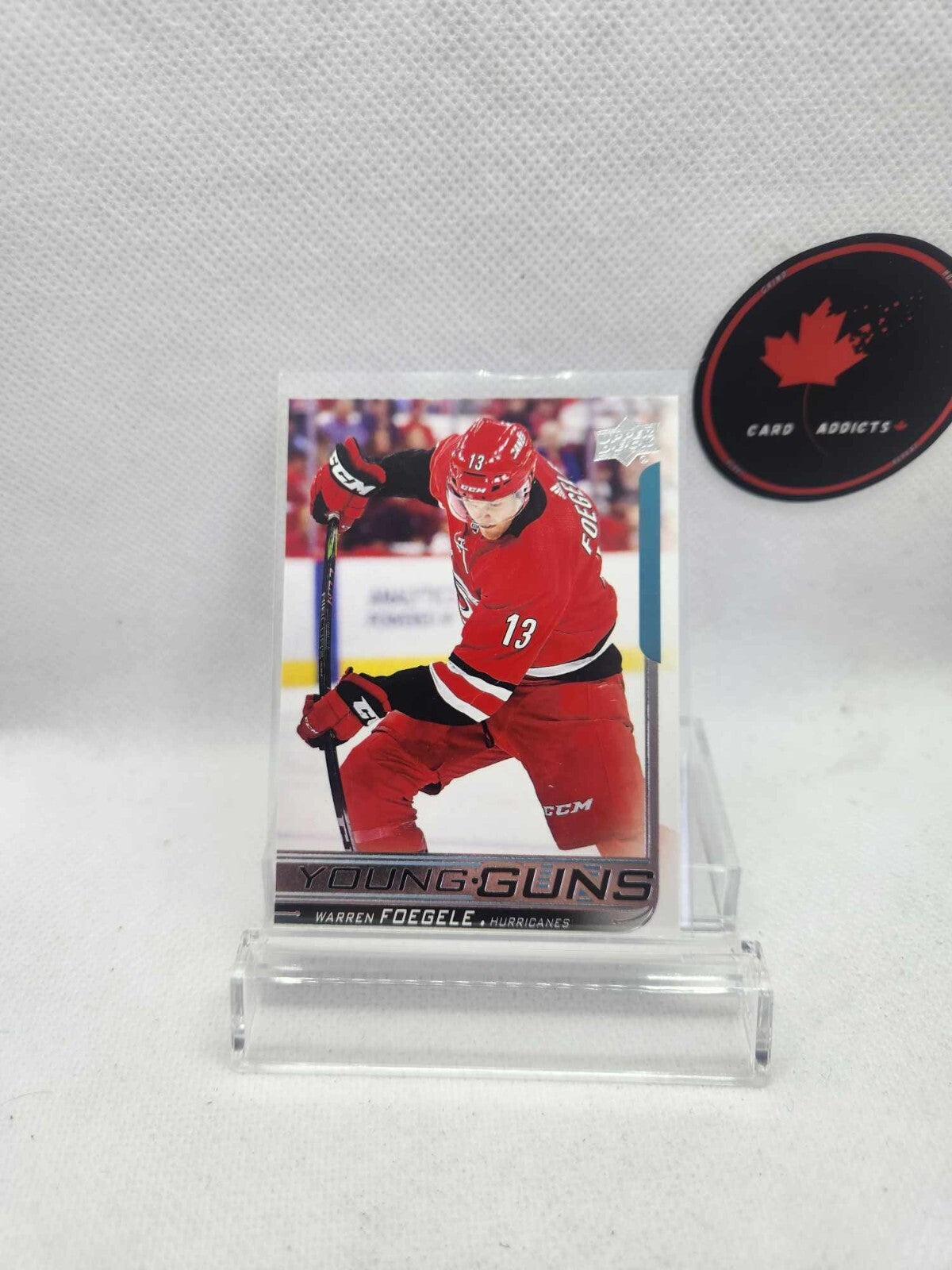 WARREN FOEGELE 2018-19 UD YOUNG GUNS #236 CAROLINA HURRICANES