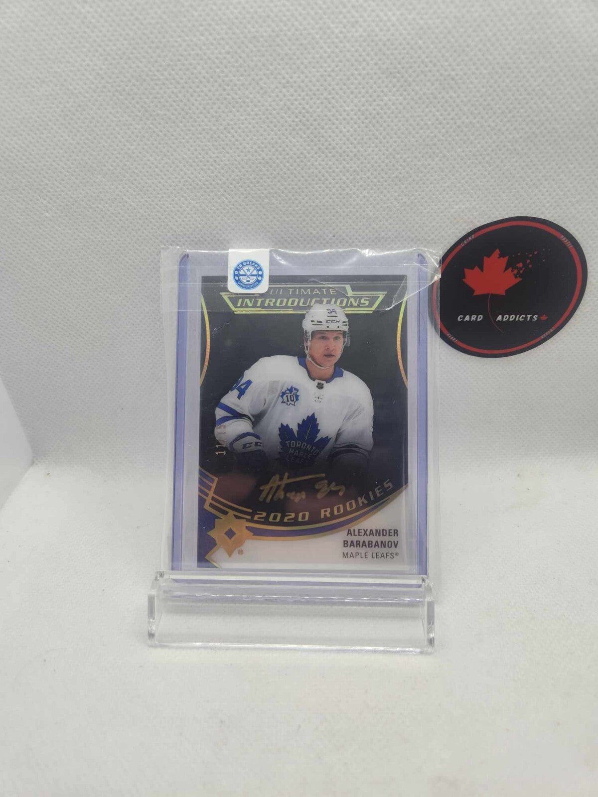 2020-21 Ultimate Collection Onyx Black /15 Alexander Barabanov Rookie Auto RC