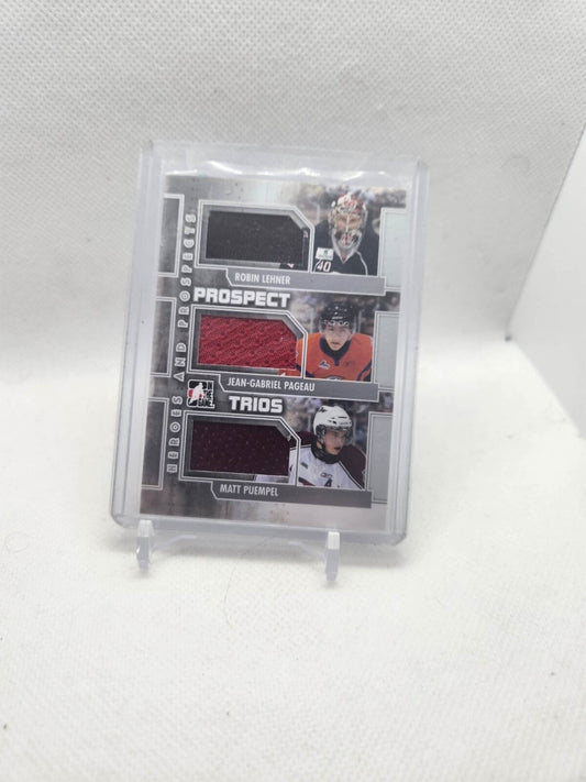 2011-12 ITG Heroes and Prospects Silver Pageau Lehner 1 of 50 Triple Jersey