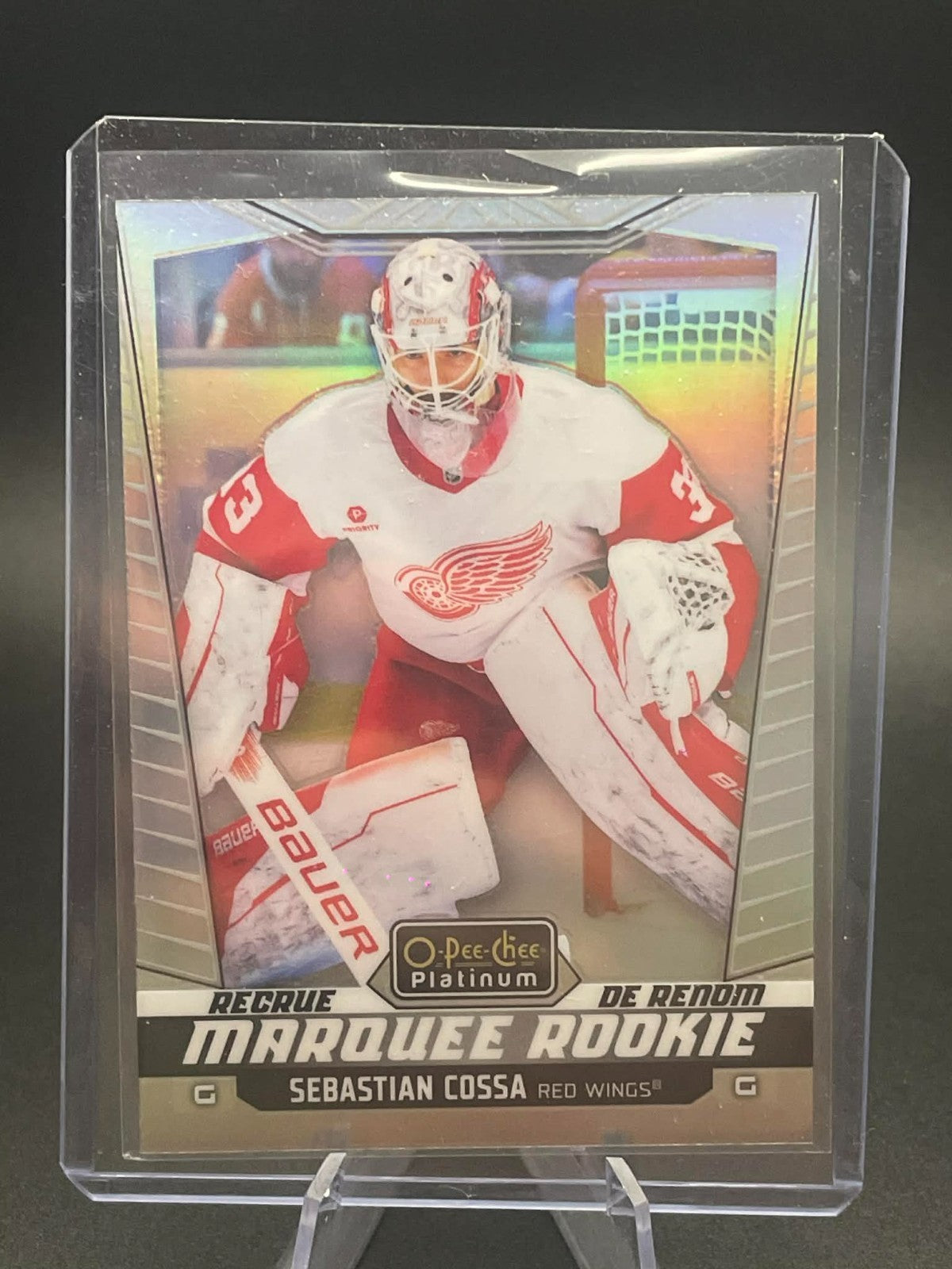 2024-25 O-Pee-Chee Platinum Sebastian Cossa Marquee Rookie Rainbow #300