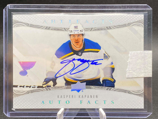 2024-25 Artifacts #AF-KK KASPERI KAPANEN Auto Facts St. Louis Blues