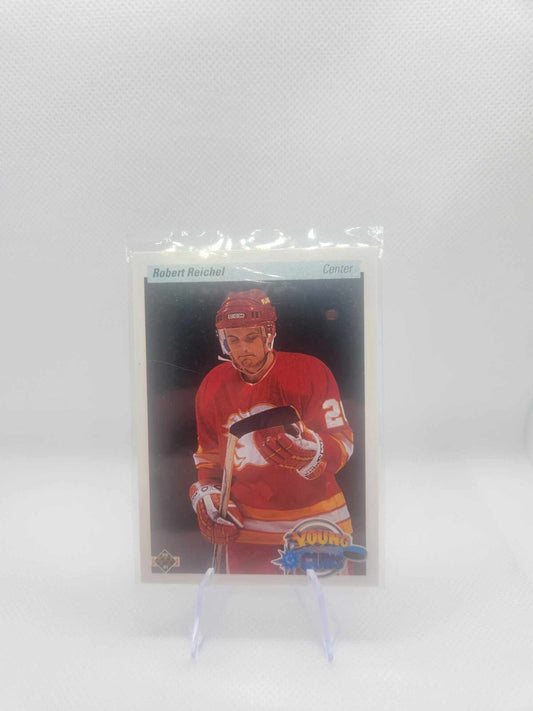 1990-91 UPPER DECK YOUNG GUNS #533 ROBERT REICHEL RC ROOKIE CALGARY FLAMES